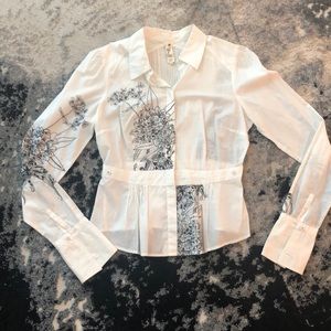 White blouse Anthropologie